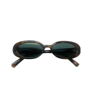 Le Specs Outta Love in Cookie Tort & Green Sunglasses